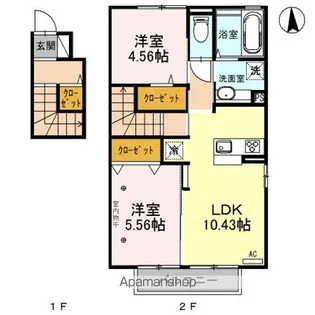 レザン・M【2階】の間取り