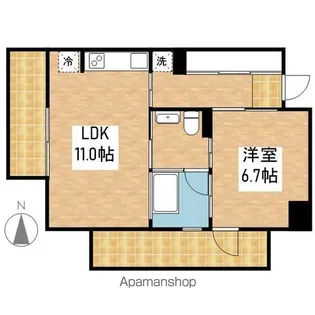白川公園パークマンション(旧アーク白川公園パークマンション)【12階】の間取り