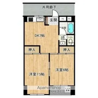 共栄ビル【東棟904号室】の間取り