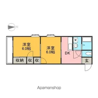 コーシュ箕輪 Ⅱ【105号室】の間取り