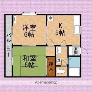プラシドハイム【1階】の間取り