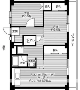 ビレッジハウス駅家5号棟【4階】の間取り
