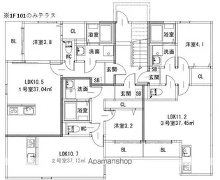 IORIE【1階】の間取り
