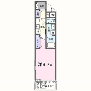 キャビン68【2階】の間取り