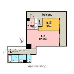 PRIME URBAN札幌 RIVER FRONT【24階】の間取り