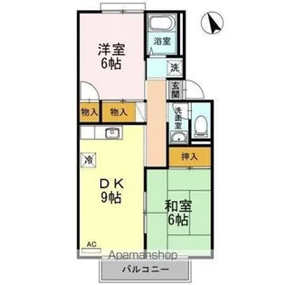 ハイツアベニールA B棟【2階】の間取り