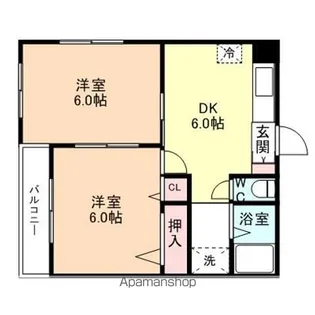 レジデンス江尻【203号室】の間取り