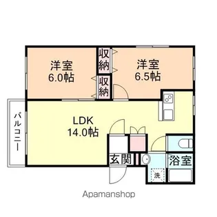 グランプラス南星 A棟【203号室】の間取り