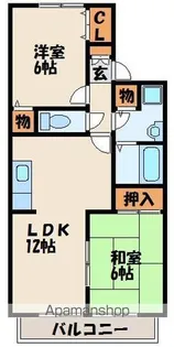 セジュール・ルポ【2階】の間取り