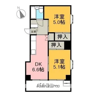 吉原パークハイツ【3階】の間取り
