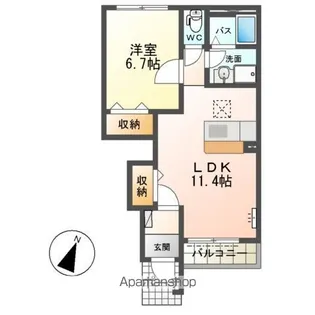 モルトベーネⅠ【1階】の間取り