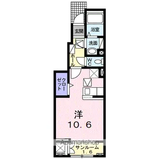 カーサ・アルバ【1階】の間取り