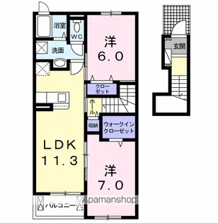 エスポワール ホウフⅢ【2階】の間取り