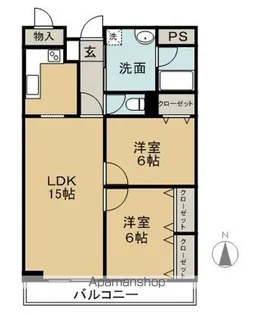 カステージュ松本【202号室】の間取り