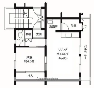 ビレッジハウス仙台鶴ケ谷二丁目15号棟【304号室】の間取り