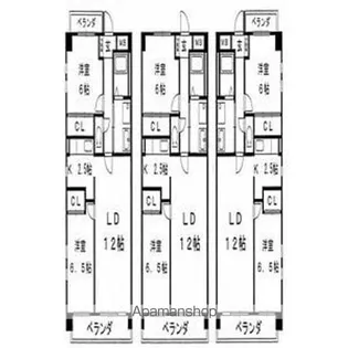 プランドール笠取【3階】の間取り