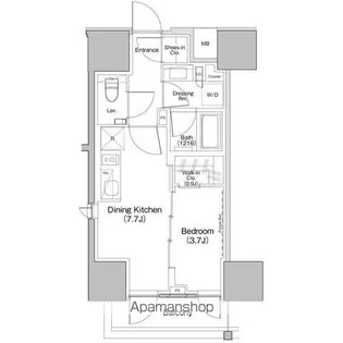 ザ・パークハビオ板橋区役所前【9階】の間取り