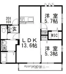 パークハイム 1【2階】の間取り