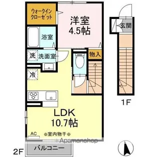 サンパティ盛南II【2階】の間取り