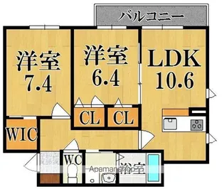 ブリーズコート【2階】の間取り