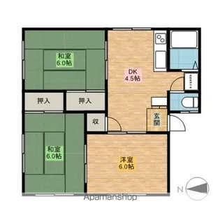 サンハイツC【201号室】の間取り