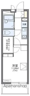 レオパレスモリエール Ⅱ【203号室】の間取り