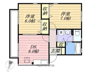 サニーハウス D【1階】の間取り