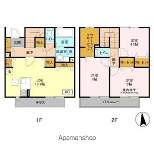 クレシェンテ市川【1階】の間取り