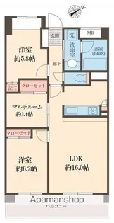 コンフォール高田馬場【3階】の間取り