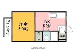 野地ハイツ【305号室】の間取り