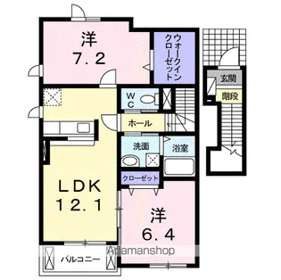 バロン・四辻【2階】の間取り