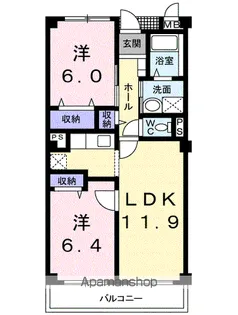 グランメゾン プラム【2階】の間取り