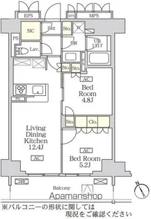 リーフシティ市川 ザ・レジデンス【4階】の間取り
