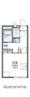 レオパレスエル2001【1階】の間取り