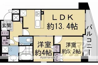 ザ・パークハウス堀川六角【1101号室】の間取り