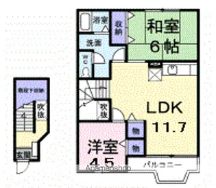 コーポ ロアール B【2階】の間取り