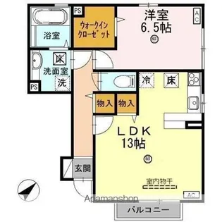 グレースフィーノ AB棟 B棟【1階】の間取り