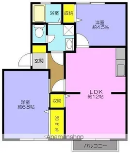 ル・グランドゥ【102号室】の間取り