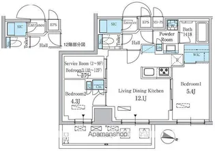 東京都板橋区清水町【マンション】の間取り