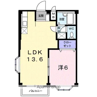 エルディムおおすみA【2階】の間取り