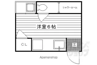 ハイツ松ヶ崎【3-B号室】の間取り