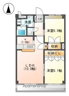 グレースヴィラ中吉野【2階】の間取り