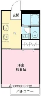 HILLS上高場【203号室号室】の間取り