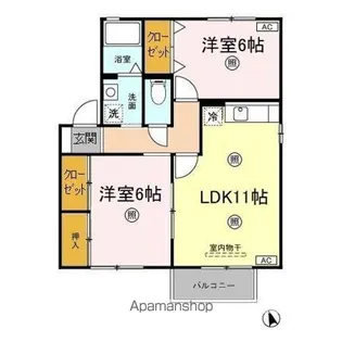 ユリウス AB【1階】の間取り