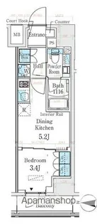 ベルファース錦糸町SOUTH【3階】の間取り