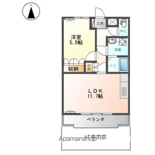 ステディア【106号室】の間取り