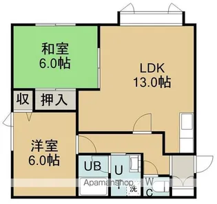 ユピテル弐番館【1階】の間取り