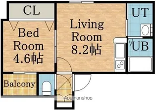 クラッセ北大前Ⅲ【4階】の間取り