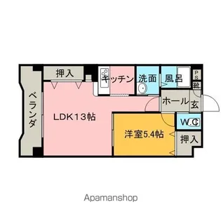 アートタウン ハル【1階】の間取り