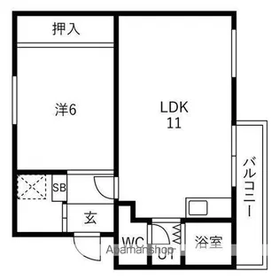 ヴィラナリー苫小牧Ⅰ【103号室】の間取り